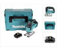 Sierra de vaivén sin cable Makita DJV 182 Y1J 18V sin escobillas + 1x batería 1,5Ah + Makpac - sin cargador