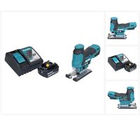 Sierra de vaivén sin cable Makita DJV 185 RG1 18 V sin escobillas + 1x batería recargable 6,0 Ah + cargador