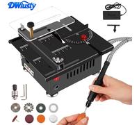 Sierra Eléctrica de Mesa DWiusty de 100W, Mini Sierra para Trabajos en Madera de 5000 RPM, Herramienta de Corte para Manualidades y Bricolaje con Hoja de 16mm 100w