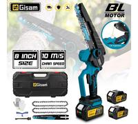 Sierra Eléctrica Inalámbrica Gisam de 8 Pulgadas, Sierra de Cadena para Jardín, Corte de Madera y Poda, Herramientas Eléctricas Compatibles con Batería Makita de 18V No Battery No Plug