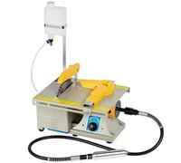 Sierra lapidaria de joyería para cortar rocas, equipo lapidario, mini sierras de mesa de 110 V, máquina pulidora 0-10000r/min con eje flexible, mesa izquierda