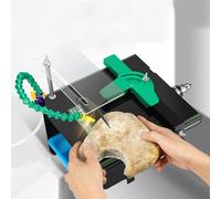 Sierra lapidaria para joyería, mini pulidora de rocas con eje flexible. Amoladora de banco de velocidad variable de 12000 RPM para corte y grabado de piedras preciosas. Sistema húmedo que reduce el