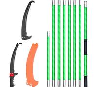Sierra manual extensible para podar árboles, con barra de 118-809.3 cm y hoja de acero 65Mn