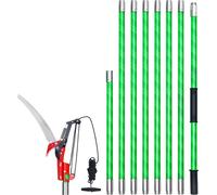 Sierra manual extensible para podar árboles, con tijeras, de 118 a 809.3 cm