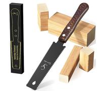 Sierra manual japonesa Ryoba - hoja flexible SK5 de doble filo (12/17 dientes por pulgada), corte al ras, sierra japonesa para madera, herramienta de precisión para carpintería, modelismo y bricolaje