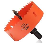 Sierra perforadora bimetálica de 100 mm,para madera y metal, redonda bimetálica con profundidad de corte de 35 mm para acero, hierro fundido, aluminio, paneles de yeso,