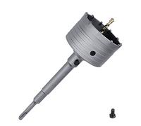 Sierra perforadora de hormigón de 90 mm con varilla de conexión de vástago SDS Plus de 220 mm, dientes de carburo de tungsteno (7,7 mm x 4 mm) sierra perforadora de cemento para hormigón cemento