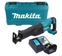Sierra recíproca a batería Makita DJR 186 ZK, sierra de sable de 18 V + 1 batería de 9,0 Ah + cargador + maletín