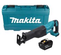 Sierra recíproca/sierra de sable a batería Makita DJR 186 ZK de 18 V + 1 batería de 9,0 Ah + maletín - sin cargador