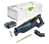 Sierra sable a batería Festool RSC 18 EB-Basic 18 V sin escobillas + 1 batería de 4,0 Ah + cargador rápido + Systainer