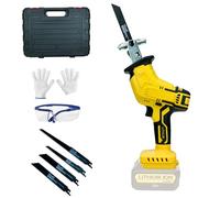 Sierra Sable Profesional para DeWalt 20V baterías Sierra universal con hoja de sierra sable 4 piezas para cortes rápidos en madera, metal y plástico (sólo herramientas)