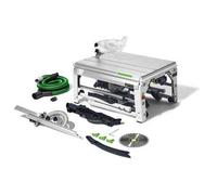 Festool Sierra de mesa CS 70 EBG PRECISIO – 2100 W, 70 mm, con hoja y protección contra astillas