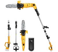Sierra telescópica de 8 pulgadas compatible con Dewalt 20 V (sin batería) | Podadora inalámbrica, espada de 20 cm, peso de 3,2 kg, lubricación automática de aceite, depósito de aceite de 80 ml