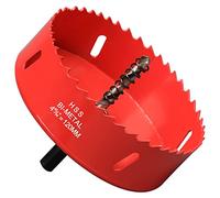 Sierras de Corona 120mm, M42 HSS Bi-Metal Coronas Perforadoras con Adaptador y Broca Piloto Profundidad de Corte 30mm, Abridor de Agujero para Metal Aluminio Madera PVC Plástico, Rojo