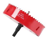 Sierras de Corona 140mm, M42 HSS Bi-Metal Coronas Perforadoras con Adaptador y Broca Piloto Profundidad de Corte 30mm, Abridor de Agujero para Metal Aluminio Madera PVC Plástico, Rojo