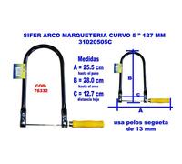 Sifer arco marqueteria 127 mm curvo 5 31020505c