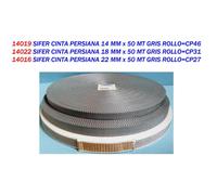 Sifer cinta persiana 14 mm x 50 mt gris rollo cp46