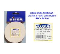 Sifer cinta persiana 22 mm x 6 mt gris-beige rollo bcp16