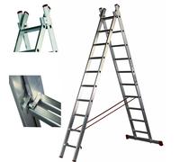 SIFER Escalera Profesional 3235 de 2 Tramos, Peldaño Alto, 3.55-5.60 m
