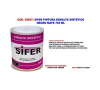 Sifer pintura esmalte sintetico negro mate 750 ml
