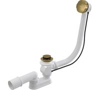 Sifón para lavabo, juego completo, con tapón pequeño, acabado dorado mate - longitud 570 mm