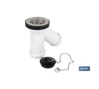 Sifón y compacto con salida ø32-40 y válvula lavabo-bidé ø70