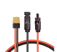 SIGANDG Cable de carga solar Adaptador de panel solar a cable de enchufe XT60 Cable solar para River Pro MAX Powerstation 757 Powerhouse y EF DELTA 2 Powerhouse Solar Generator（12 AWG 60CM）