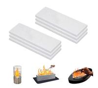 SIGANDG Lana de cerámica para bioetanol 300x100x10mm Esponja de cerámica de la chimenea en lana Adecuado para chimeneas, chimeneas de mesa, estufas de barbacoa (6 paquetes)