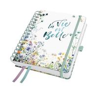 SIGEL 7J803 Agenda semanal, A5, dorado, marrón, verde menta | Calendario, planificador, agenda semanal, organizador | Certificado FSC - Jolie