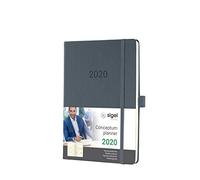 SIGEL C2066 Agenda semanal 2020 Conceptum, tapa dura, 14,8 x 21,3 cm, gris oscuro