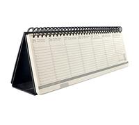SIGEL C2480 Conceptum Agenda planning de mesa 2024, large, large, negro, tapa dura, 2 páginas = abajo semana vista / arriba espacio para notas, 132 páginas