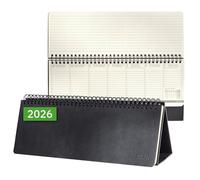 SIGEL C2680 Agenda planning de mesa Conceptum 2026-1 año - large - negro - 2 páginas = abajo semana vista/arriba espacio para notas - tapa dura - 80 g/m² - 132 p - certificación PEFC