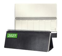 SIGEL C2780 Calendario de escritorio 2027, grande, tapa dura | Calendario, planificador, agenda semanal, organizador, diario | negro - Conceptum