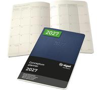 SIGEL C2786 Agenda tipo cuaderno mensual 2027, A5, tapa blanda | Calendario, planificador, organizador, diario | azul oscuro - Conceptum