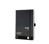 SIGEL CO120 Cuaderno premium en blanco, A5, tapa dura, negro - Conceptum