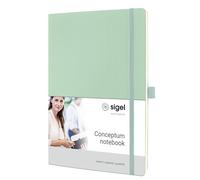 SIGEL CO334 Conceptum Libreta, cuadriculado, aprox. A4, verde, tapa blanda, 194 páginas