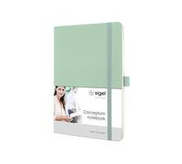 SIGEL CO337 Conceptum Libreta, rayado, aprox. A5, verde, tapa blanda, 194 páginas