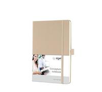 SIGEL CO651 Cuaderno premium a líneas, A5, tapa dura, beige - Conceptum