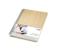 Sigel Bloque espiral CO672 – punteado premium, tapa dura de bambú auténtico, beige Conceptum