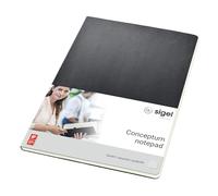 SIGEL Bloc de notas CO800 Conceptum – 21,1 x 29,7 cm cuadriculado tapa dura negro