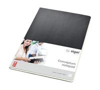 SIGEL CO801 Bloc de notas, 21.1 x 29.7 cm, a líneas, Hardcover, negro, Conceptum