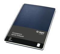 Sigel CO825 Bloc de espiral Conceptum - aprox A4 - rayado - azul oscuro - tapa dura - 160 p - certificación PEFC