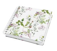 Sigel JQ101 Libreta de espiral Jolie - Fairytale Garden - aprox A5 cuadrado - blanco - tapa dura - verde/violett/blanco/pink - 240 p - 120 g/m² - certificación FSC