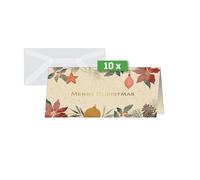 Sigel DS095 - Juego de tarjetas navideñas de alta calidad, tamaño DIN, 10 tarjetas con sobres, ideal para imprimir, hechas de papel de hierba sostenible