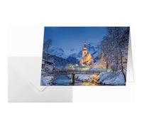 Sigel DS097 - Juego de 25 tarjetas de Navidad con sobres, tamaño A6, ideal para imprimir, papel sostenible