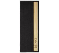 SIGEL GM220 Menú de bebidas - Bambus - 1 unidad - incl 2 fundas transparentes dobles para 8 páginas - encuadernación elástica - 1/2 A4 - gris oscuro/beige