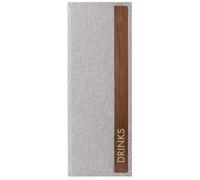 SIGEL GM221 Menú de bebidas - 1 unidad - incl. 2 fundas transparentes dobles para 8 páginas - encuadernación elástica - 1/2 A4 - gris claro/marrón