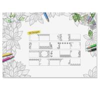 Sigel Bloc de escritorio HO580 - A2 (59,5 x 41 cm), motivos impresos, FSC, blanco y negro, 20 hojas