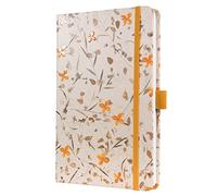 SIGEL JN341 Jolie Libreta - Bloom Yellow - rayado - 13,5 x 20,3 cm - hardcover - 174 páginas - naranja, verde