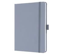 SIGEL JN407 Cuaderno de notas, A5, rayado, cubierta rígida de tela, 192 páginas FSC | para ideas, diario y organización | banda elástica, lila claro - Jolie